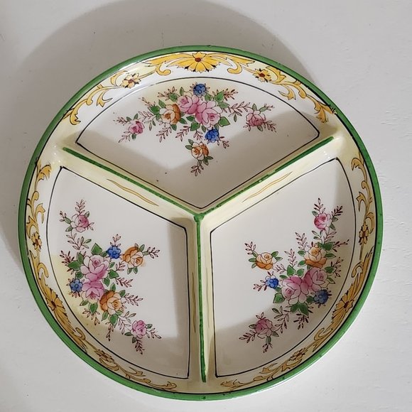 Antique Japanese Porcelain Serving Dish in Original Hand Painted Wooden Box - Picture 2 of 10